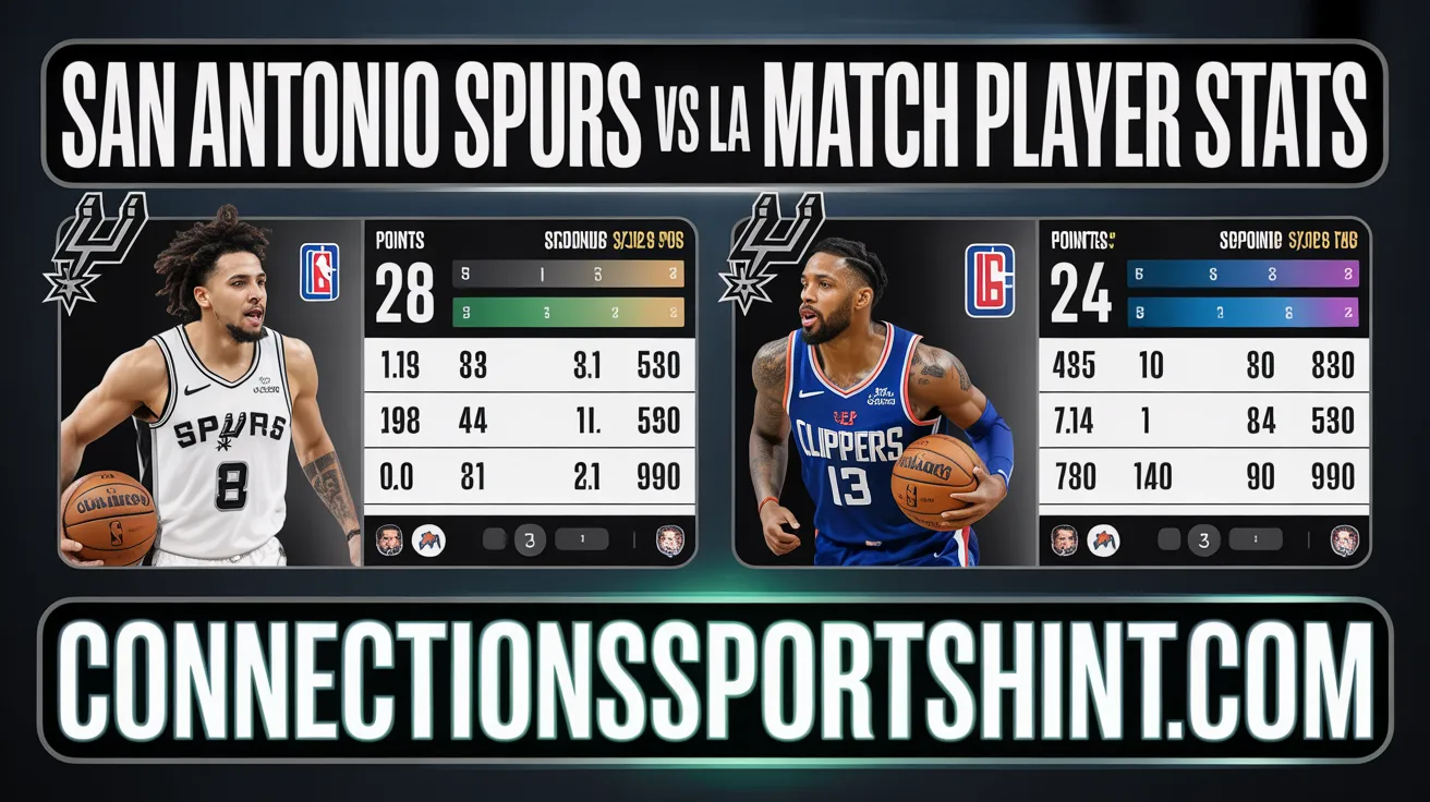 San Antonio Spurs vs LA Clippers Match Player Stats