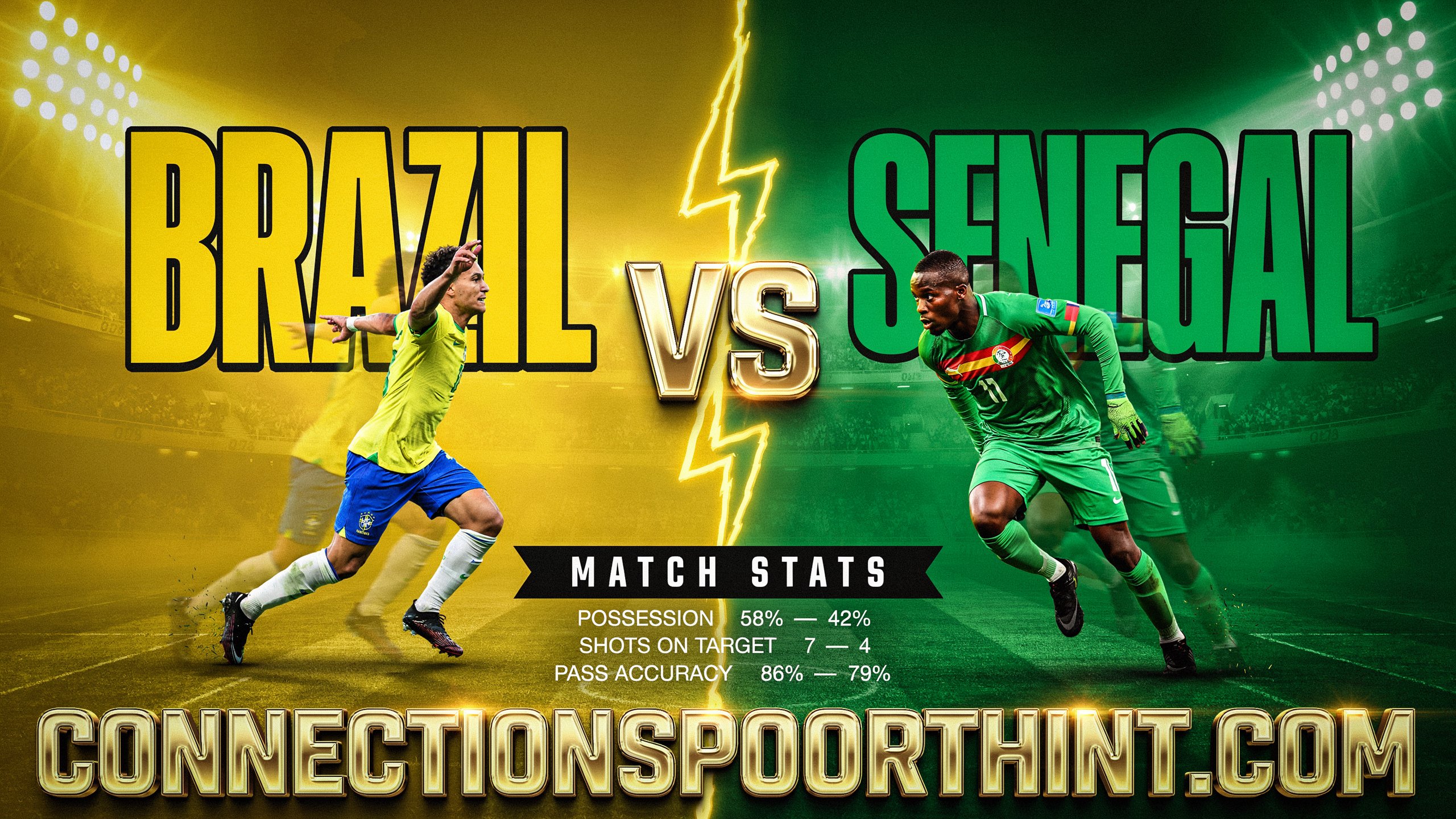 brazil national football team vs senegal national football team stats