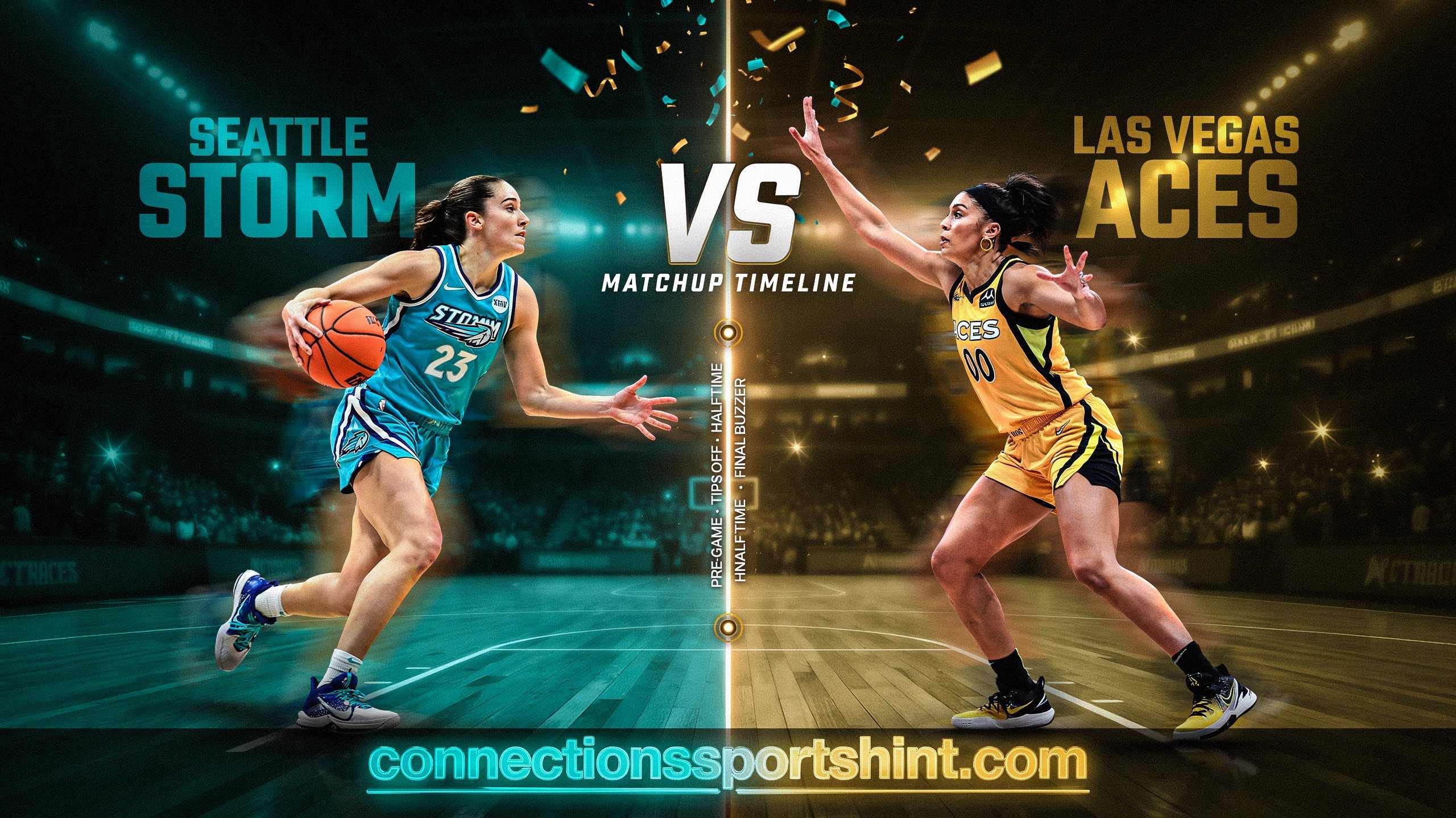 Seattle Storm vs Las Vegas Aces Timeline