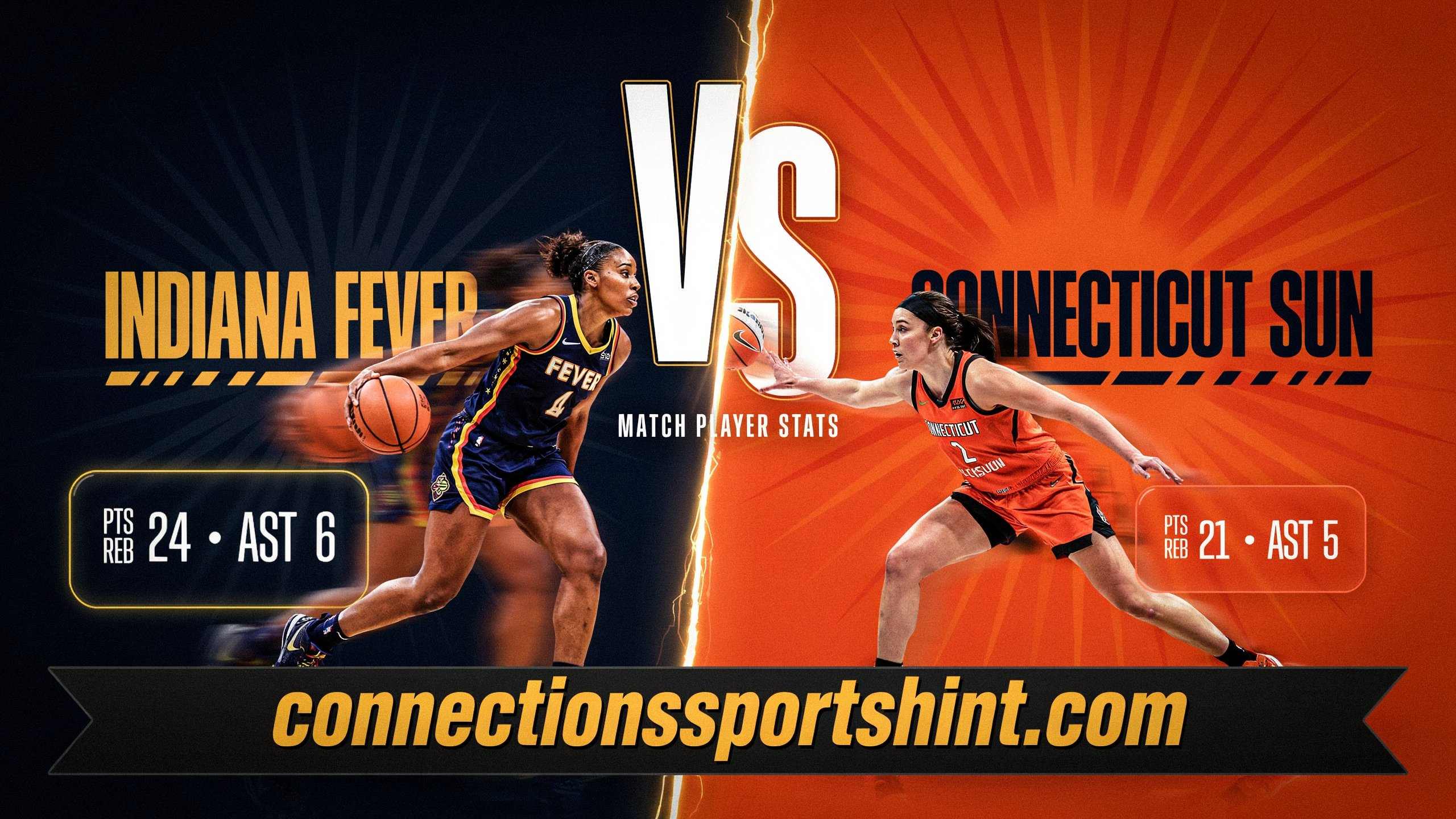 Indiana Fever vs Connecticut Sun Match Player Stats
