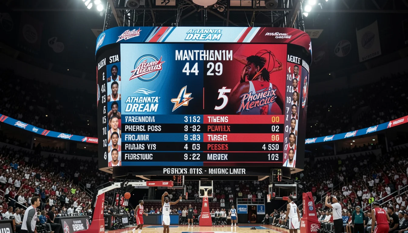 Atlanta Dream vs Phoenix Mercury Match Player Stats