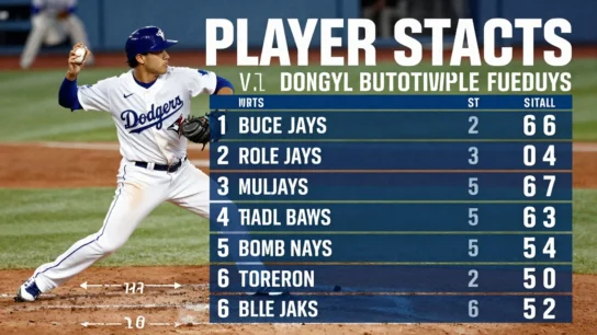 Dodgers vs Toronto Blue Jays Match Player Stats