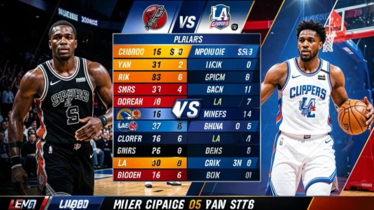 San Antonio Spurs vs LA Clippers Match Player Stats