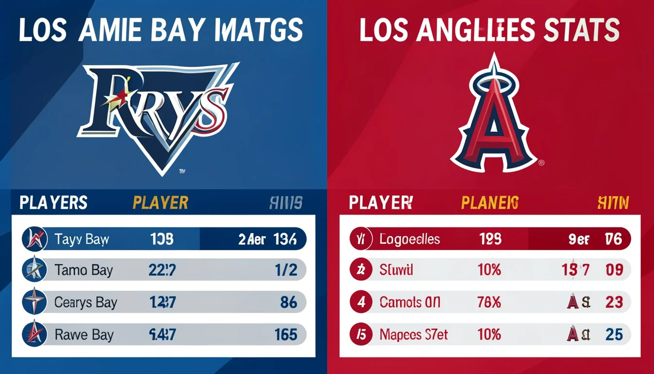 Tampa Bay Rays vs Los Angeles Angels Match Player Stats