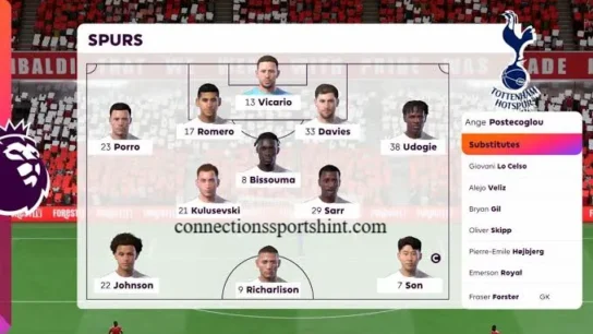 Nottingham Forest vs Tottenham Lineups